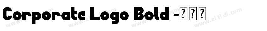 Corporate Logo Bold 字体转换